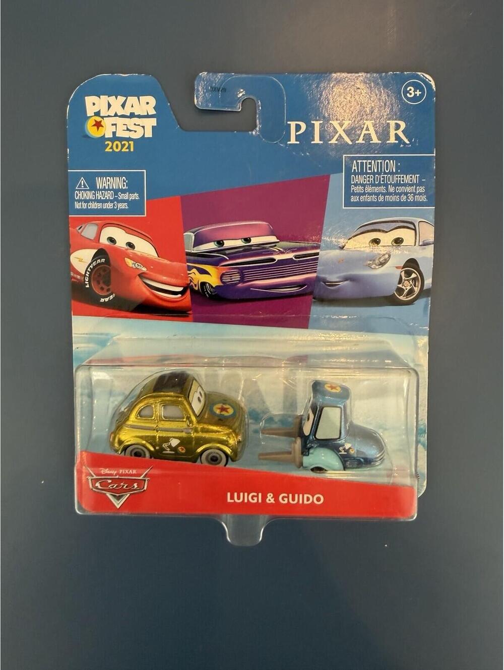 Disney Pixar Fest 2021 Luigi And Guido Cars Metallic Gold New  Fast Shipping